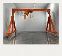 Grue à portique mobile portable, petite, à commande à distance, moteur électrique, boîte de vitesses avec roue universelle, 1 tonne, 3 tonnes, 5 tonnes