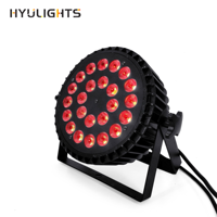 RGBWA UV 6in1 24X18W aleación de aluminio DMX512 lámpara para escenario club nocturno discoteca boda KTV fiesta DJ Home Show