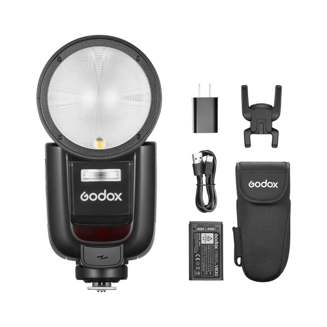 Godox-v1-pro-c Wireless Camera Flash 1/8000s Hss 1.3s Recycle Time With M/ttl Flash Support Type-c Flash Speedlite For