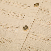 Nouvelle Collection Été 2026 Haut Tricoté Creux à Manches Longues pour Femme et Ensemble Robe à Bretelles Sans Manches