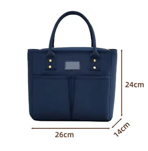 Sac isotherme pour déjeuner de très grande capacité 8,8 L, écologique, durable, en polyester avec doublure en PEVA, fermeture éclair, apparence personnalisable - Product Image 3