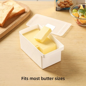 Custom Logo/Color Butter Cutting Storage <b>Container</b> Plastic Cheese Cake Butter Dish Box with Cover <b>Refrigerator</b> with Lid - Product Image 5