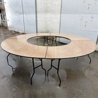 Table de pique-nique pliable en bois en forme de serpent, design contemporain pour banquet et mariage