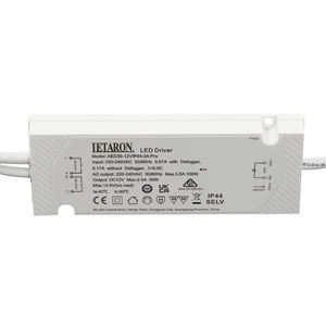 Output AC-DC Waterproof Single <b>LED</b> <b>Driver</b> Ultra-thin GEN III-Wired Series Defogging + Flicker-Free AED30-12VIP44-3A Pro - Product Image 5
