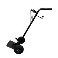 Chariot robuste pour une seule bouteille de gaz, chariot pour bouteille d'oxygène de 250 mm, chariot pour bouteille de soudeur, roues en caoutchouc massif, équipement d'atelier