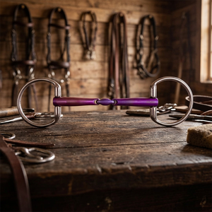 Bridon à double articulation en titane rose Tough Tack avec anneau fixe, modèle TT-PTB-001 50x50x40cm - Product Image 2