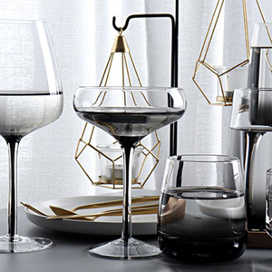 Flûtes à champagne sans plomb, gris uni, <span class=keywords><strong>noir</strong></span> et <span class=keywords><strong>fumé</strong></span>, style européen personnalisé, lavables au lave-vaisselle - Product Image 4