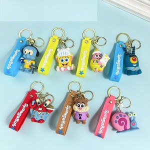 Cartone animato carino partito <span class=keywords><strong>SpongeBob</strong></span> SquarePants portachiavi creativo stella granchio Boss portachiavi uomo e donna ciondolo borsa - Product Image 2