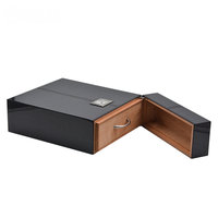 Humidor de madera personalizado con cajón abatible de una sola cara para cigarros, caja de cigarros Backwood vacía con técnica de lacado