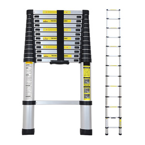 Échelle télescopique mobile robuste pour toiture, pliable et roulante, pour usage domestique - Product Image 1