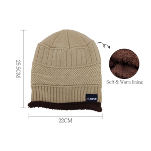 Unisex Thick Knitted 100% Acrylic <b>Beanie</b> Hat Custom Logo Multicolor Dual Warm Ribbed Adjustable Ski Travel 3D Embroidery - Product Image 4