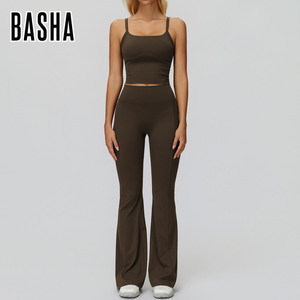 BASHAsports Women's Seamless Yoga Set Sports Bra Jacket <strong>Flare</strong> <strong>Leggings</strong> Workout Activewear Custom Logo - Product Image 6