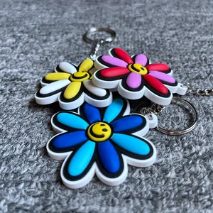 Logo Sublimation Silicone 2d 3d Plastic Colorful Promotion Custom Soft Rubber Pvc Keychain