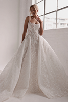 Robes de mariée de luxe, style robe de bal, avec corsage, col carré, en dentelle, coupe trapèze, grandes tailles, pour la mariée, vente en gros