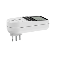 Wattsave Factory Direct Italy Plug 230V 16A Interrupteur Horloge Numérique Intérieur Prise Économiseur d'Énergie IP22 Garantie 12 Mois Certifié CE