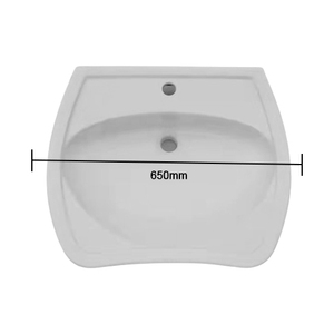 Lavabo de salle de bain en céramique, rectangle moderne conforme à la norme ADA, accessible aux fauteuils roulants, blanc brillant, montage mural, lavabo ovale pour handicapés - Product Image 3