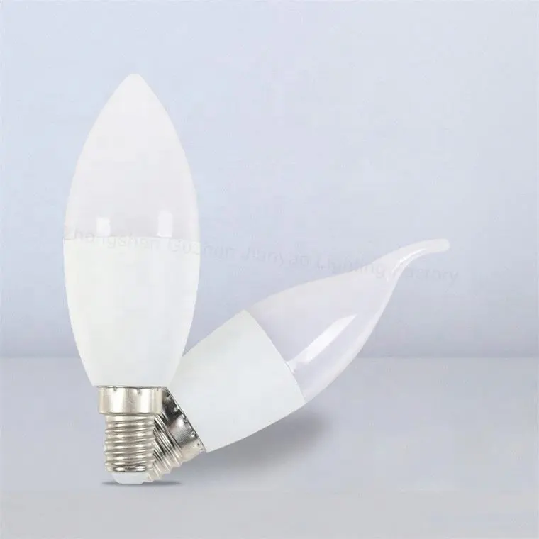 Led Candle Light E27 B22 3W 5W 7W Led Candle Bulb Alumínio Led Candle Lamp Bulb