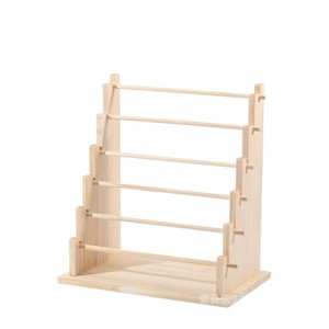 Expositor de joyería de madera maciza, organizador de escritorio de 5 capas para pulseras, collares, llaveros y brazaletes - Product Image 5