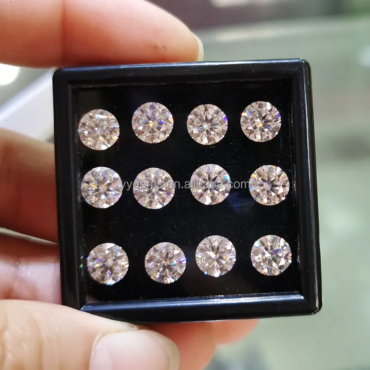 Vente directe d'usine 1.0ct 6.5mm VVS clarté diamant synthétique GRA moissanite pierre précieuse
