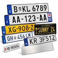 Targa Auto in Alluminio Riflettente Goffrata Vuota per Ingrosso, EU 520x110mm, Fornitura Semilavorata Personalizzabile per Fabbriche