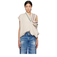 OEM Senior gilet personnalisé automne et hiver femmes col en V tricot laine mélange pull vêtements tricotés