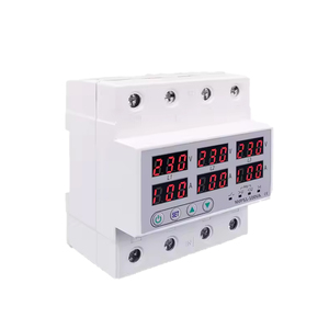 Có thể điều chỉnh 100A Din Rail Vôn kế Ampe kế 3 pha 3 pha quá áp hiện tại giới hạn giám sát Relay Circuit BREAKERS - Product Image 2