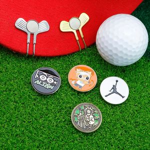 Nouveau marqueur de golf en métal émaillé en forme de boule, peinture cuite au four, avec design créatif style queue de billard, clip magnétique pour casquette, disponible en stock - Product Image 3