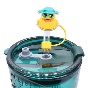 จุกปิดหลอดซิลิโคนรูปเป็ดเหลืองการ์ตูนน่ารัก ขนาด 10 มม. พร้อมจุกกันฝุ่น สำหรับหลอดดูดชาไข่มุก อุปกรณ์เสริมบาร์ มีสินค้าพร้อมส่ง - Product Image 4