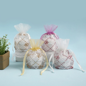 Nouveau Creative Organza Dentelle Bundle Poche Fruits Secs Bonbons Emballage Sac Décoratif Cosmétiques Accessoires Sac De Rangement - Product Image 1