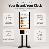 Kiosque de commande automatique pour restaurant OEM, terminal tactile Android Windows, SDK activé, Intel Core I5/I7, personnalisable