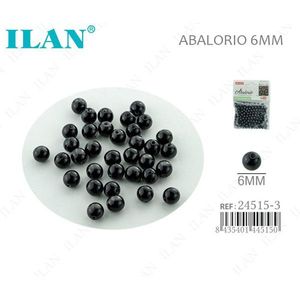 Perline Rotonde Nere da 6mm per Creazione di Gioielli Ilan Abalorio - Product Image 1