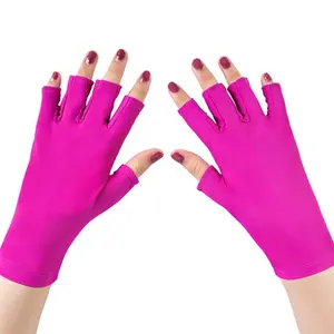 Gel Làm Móng Tay Fingerless Bảo Vệ Tay Từ Đèn UV Đèn Làm Móng Tay Máy Sấy Mặt Trời Bảo Vệ Găng Tay Chống UV