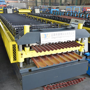 에너지 절약을 위한 모터 및 엔진을 갖춘 완전 자동 PLC 제어 이중층 지붕 타일 롤링 성형기 지붕 시트 - Product Image 1