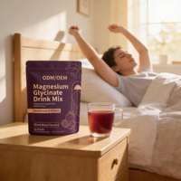 Marque Blanche 16 Sachets Poudre de Glycinate de Magnésium pour le Soutien des Niveaux de Cortisol, des Fonctions Cognitives, la Concentration et le Bien-être Énergétique