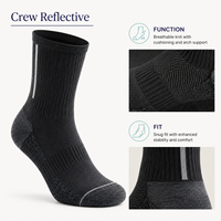 Chaussettes de course athlétiques réfléchissantes à marque privée pour les détaillants de course à pied, fourniture pour clubs avec support d'approbation d'échantillons