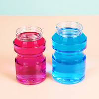 Bouteille en plastique PET jetable de 250 ml et 350 ml pour jus et yaourt, avec paille, vente en gros