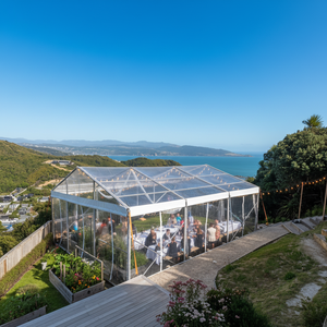 Tente extérieure élégante 8*<span class=keywords><strong>10m</strong></span> à double couche avec structure en alliage d'aluminium transparent pour les grands événements, mariages et salons professionnels - Product Image 5