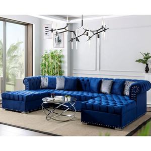 <span class=keywords><strong>โซฟา</strong></span>เชิสเตอร์ฟิลด์รูปตัวยู winforce หรูหราออกแบบเฟอร์นิเจอร์หนังสีชมพูและสีขาว - Product Image 6