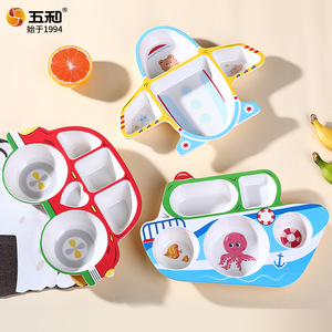 Wuhe Childrens Car Shaped Divided Plate Food Grade Drop Resistant For Kids Meals 2 4 Years - Product Image 4