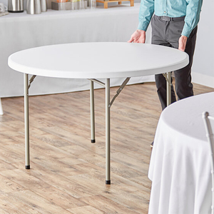 Mesas plegables redondas plegables de plástico blanco para fiestas al aire libre baratas de 4 pies y <span class=keywords><strong>48</strong></span> pulgadas