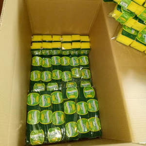 Vente en gros en vrac Prix bon marché Éponges en PU avec tampon à récurer Éponges de nettoyage de la vaisselle Éponge de nettoyage de cuisine pour le ménage - Product Image 1