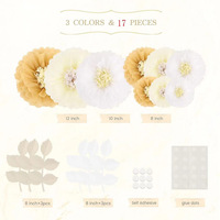 Fleurs magiques en papier de soie pour décorations murales de mariage