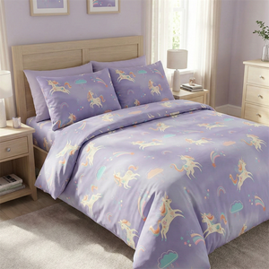 Drap-housse en lyocell 40s de haute qualité, motif licorne brodé, pour enfants - Product Image 4