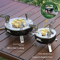 Réchaud de camping portable à gaz butane Seven-Star, puissant brûleur pour pique-nique et cuisson en extérieur, modèle BRS-207, idéal pour le backpacking