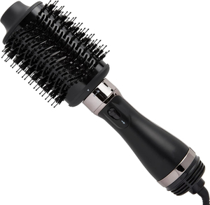 Outils de coiffage professionnels en céramique électriques à LED 3-en-1 multifonctions : lisseur, peigne, fer à boucler, brosse à air chaud pour l'extérieur et l'hôtel - Product Image 1
