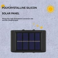 Lampe murale solaire 4 LED, étanche, éclairage solaire extérieur, éclairage vers le haut et vers le bas, décoration de jardin, de cour, d'extérieur, lumières solaires