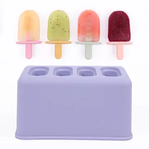 Custom Homemade Frozen BPA Free Popsicle Molds Food Grade Reusable Easy Release Diy Ice Pop Maker Silicone Ice Pop Mold For Kids