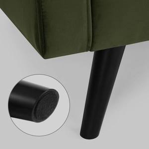 Canapé deux places de style mid-century moderne avec coussin capitonné, accoudoirs carrés et pieds en bois effilés pour salon - Product Image 4