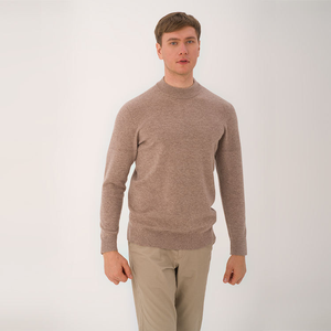 Mode pull pull marque privée laine câble tricot mongol 100% pull en cachemire hommes - Product Image 1