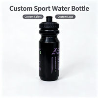 Bouteille d'eau de sport 600 ml sans BPA, en plastique, avec logo, anti-fuite, portable pour la remise en forme, l'entraînement et l'usage quotidien
